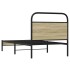Estructura de cama sin colchón 80x200 cm madera roble