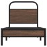 Estructura de cama sin colchón 80x200 cm madera marrón
