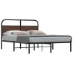 Estructura de cama sin colchón 120x200 cm madera marrón roble