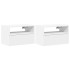 Mesitas de noche de pared 2 unidades blanca 45x26x28,5