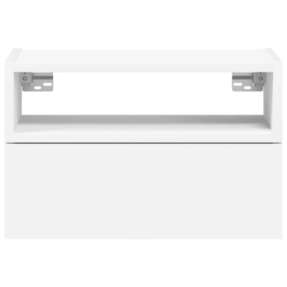 Mesitas de noche de pared 2 unidades blanca 45x26x28,5