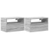 Mesitas de noche de pared 2 uds gris sonoma 45x26x28,5