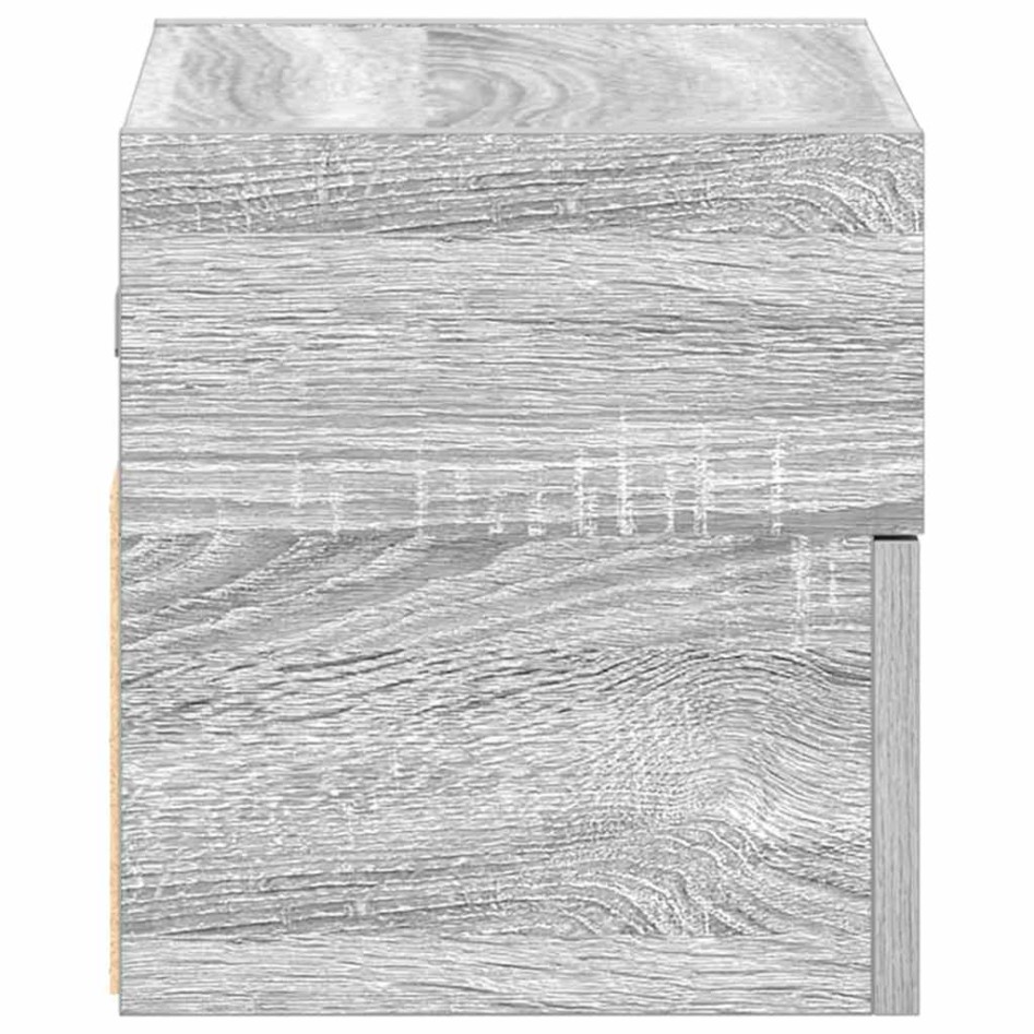 Mesitas de noche de pared 2 uds gris sonoma 45x26x28,5