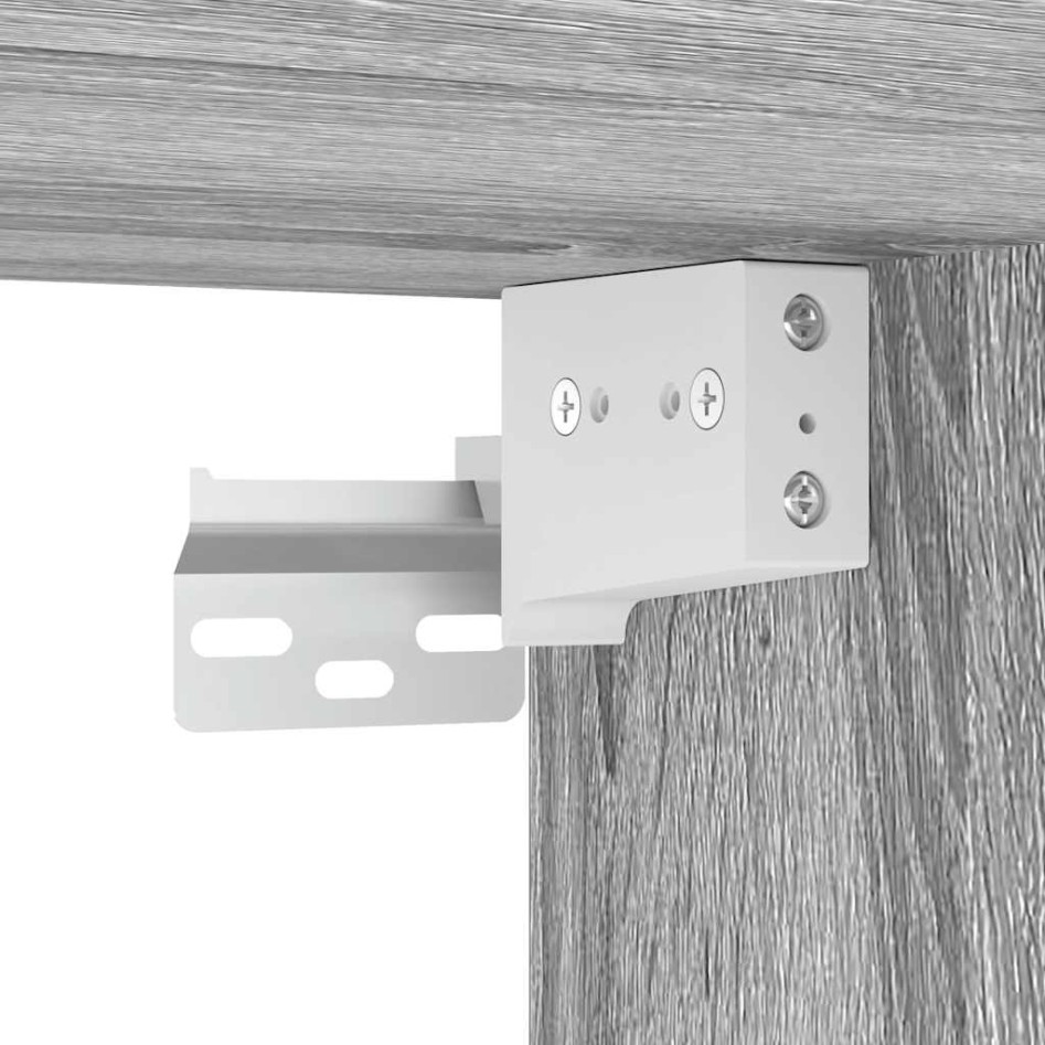 Mesitas de noche de pared 2 uds gris sonoma 45x26x28,5