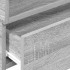 Mesitas de noche de pared 2 uds gris sonoma 45x26x28,5