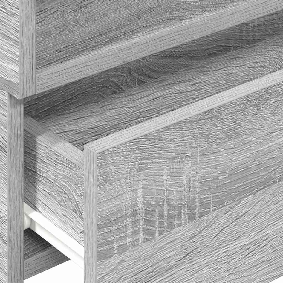 Mesitas de noche de pared 2 uds gris sonoma 45x26x28,5