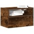 Mesitas de noche de pared 2uds color roble ahumado