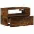Mesitas de noche de pared 2uds color roble ahumado