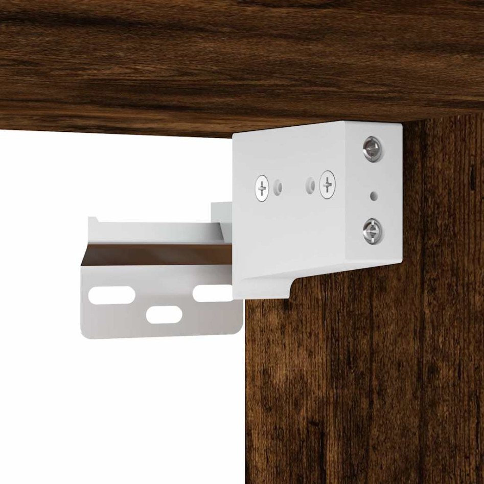 Mesitas de noche de pared 2uds color roble ahumado