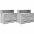 Mesillas de noche con cajón 2 uds gris sonoma 51x31x47