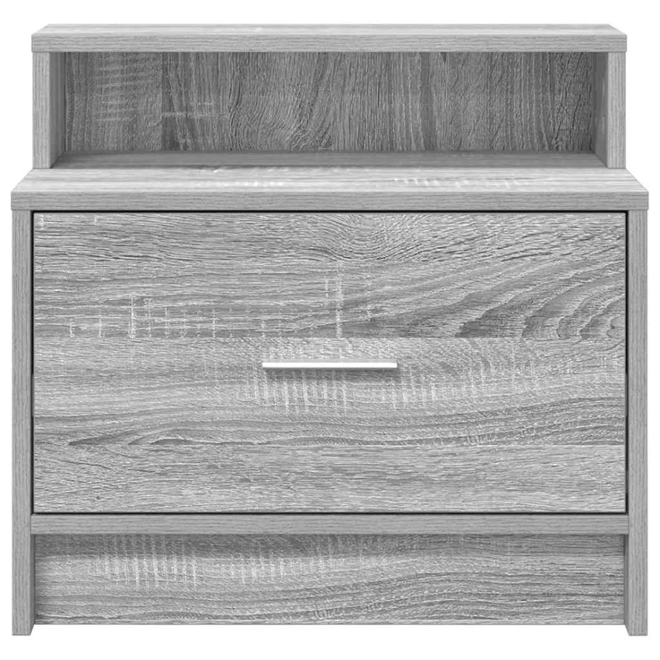 Mesillas de noche con cajón 2 uds gris sonoma 51x31x47