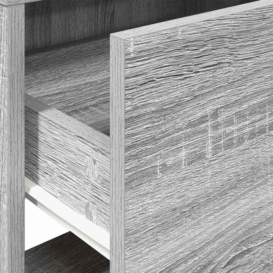 Mesillas de noche con cajón 2 uds gris sonoma 51x31x47