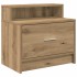 Mesillas de noche con cajón 2 uds roble artesanal 51x31x47