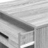 Escritorio con cajón estante madera contrachapada gris