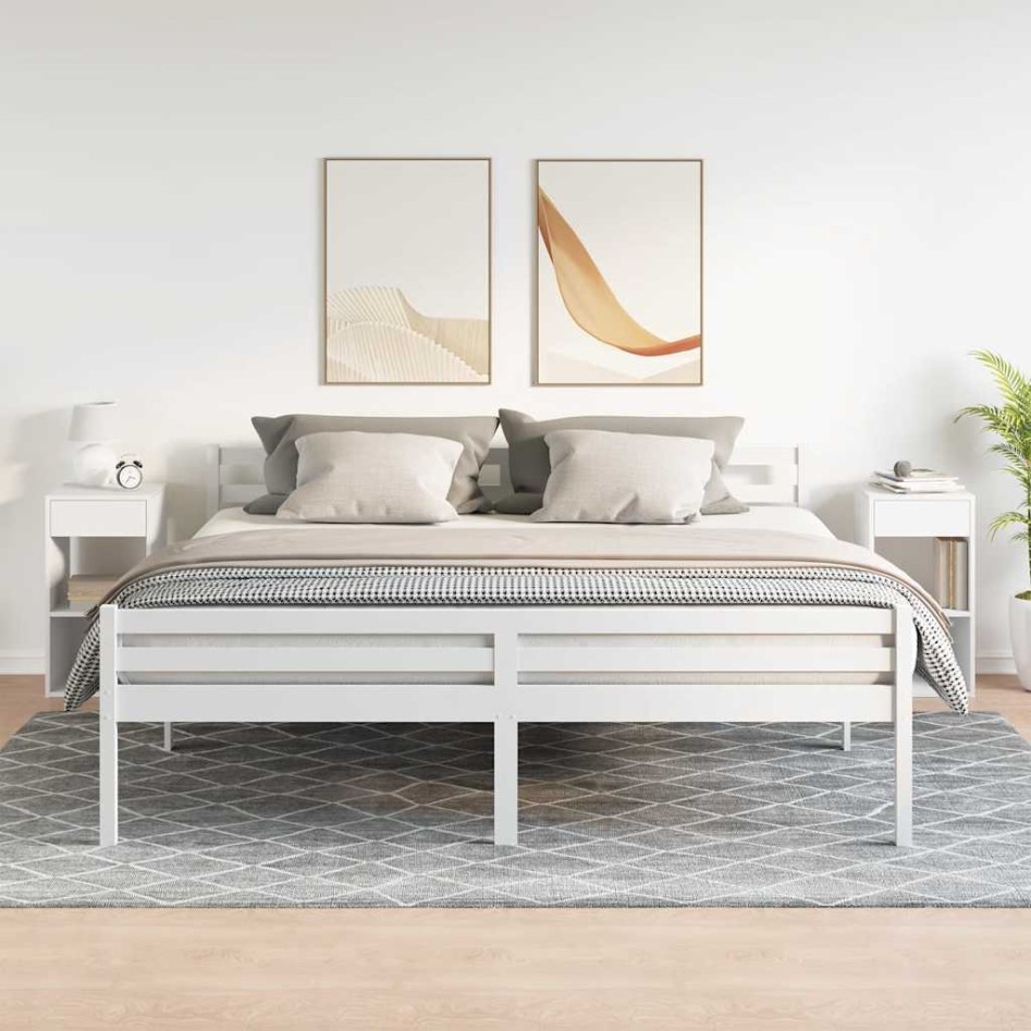 Mesillas de noche con cajón 2 uds blanco 35x34x66,5