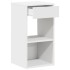 Mesillas de noche con cajón 2 uds blanco 35x34x66,5