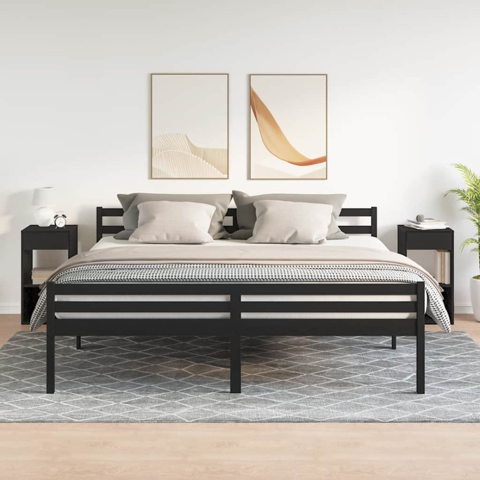 Mesillas de noche con cajón 2 uds roble negro 35x34x66,5