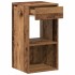 Mesillas de noche con cajón 2 uds madera vieja 35x34x66,5