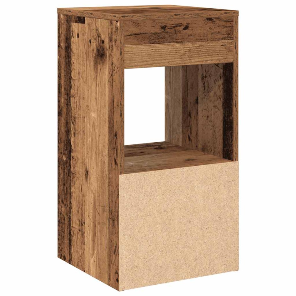 Mesillas de noche con cajón 2 uds madera vieja 35x34x66,5