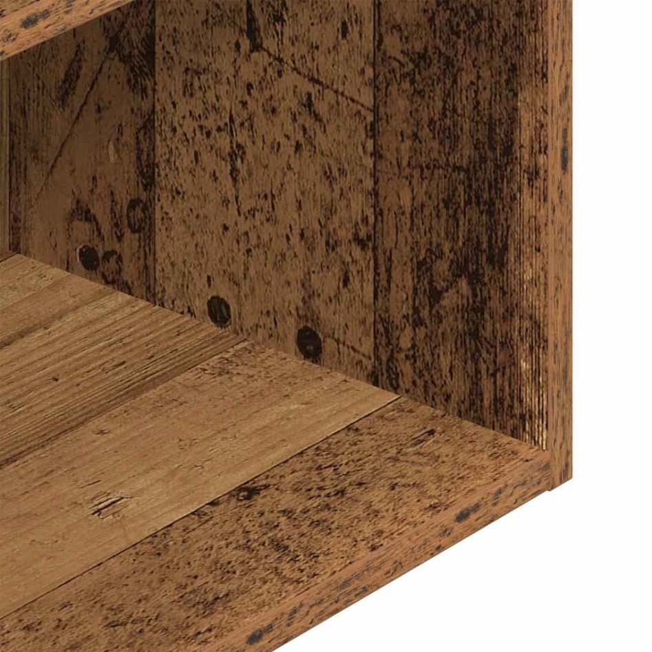 Mesillas de noche con cajón 2 uds madera vieja 35x34x66,5