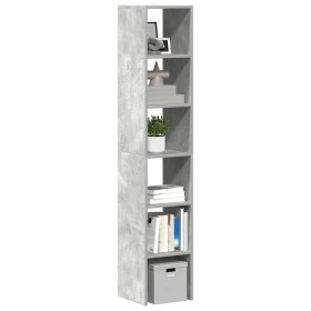 Librerías 2 uds madera contrachapada apilable gris