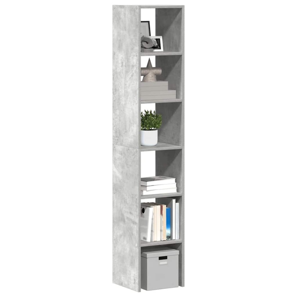 Librerías 2 uds madera contrachapada apilable gris
