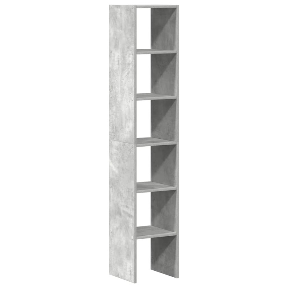 Librerías 2 uds madera contrachapada apilable gris