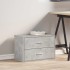 Armario con 2 cajones gris cemento 60x31x40cm madera