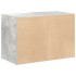 Armario con 2 cajones gris cemento 60x31x40cm madera