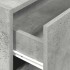 Armario con 2 cajones gris cemento 60x31x40cm madera