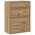Armarios con 2 cajones 2 uds roble artesanal 60x31x40