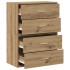 Armarios con 2 cajones 2 uds roble artesanal 60x31x40