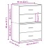 Armarios con 2 cajones 2 uds roble artesanal 60x31x40
