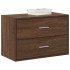 Armario con 2 cajones roble marrón 60x31x40cm madera