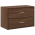 Armario con 2 cajones roble marrón 60x31x40cm madera