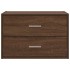 Armario con 2 cajones roble marrón 60x31x40cm madera