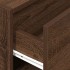 Armario con 2 cajones roble marrón 60x31x40cm madera