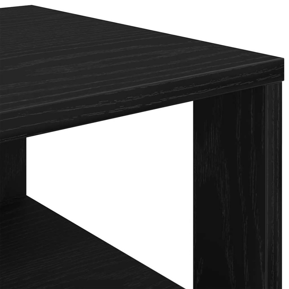 Mueble zapatero madera contrachapada negro 61x32x105
