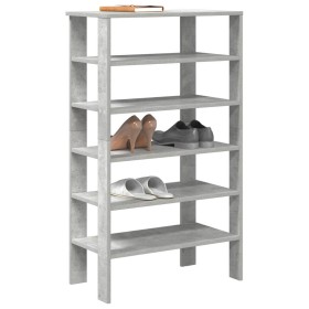 Mueble zapatero madera contrachapada gris hormigón 61x32x105