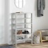Mueble zapatero madera contrachapada gris hormigón 61x32x105