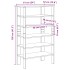 Mueble zapatero madera contrachapada gris hormigón 61x32x105