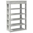 Mueble zapatero madera contrachapada gris hormigón 60x30x98