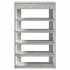 Mueble zapatero madera contrachapada gris hormigón 60x30x98