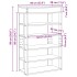 Mueble zapatero madera contrachapada gris hormigón 60x30x98