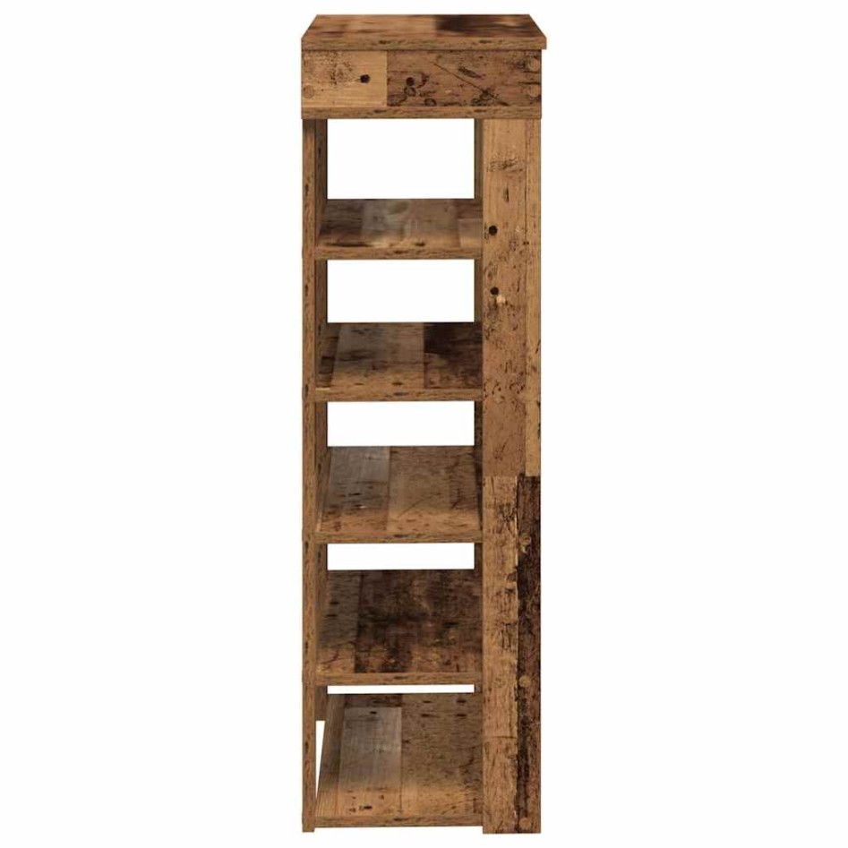 Mueble zapatero madera contrachapada madera vieja 60x30x98