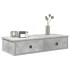 Estante de pared con cajones madera contrachapada gris