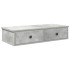 Estante de pared con cajones madera contrachapada gris