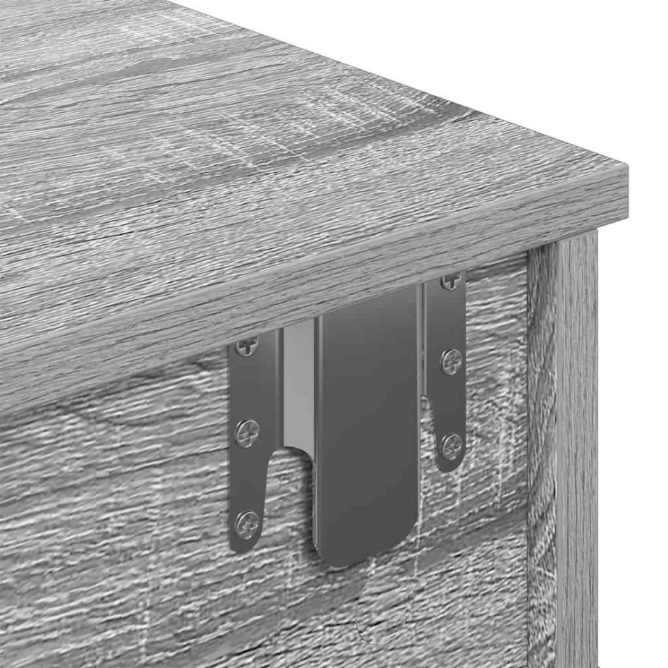 Estante de pared con cajones madera contrachapada roble