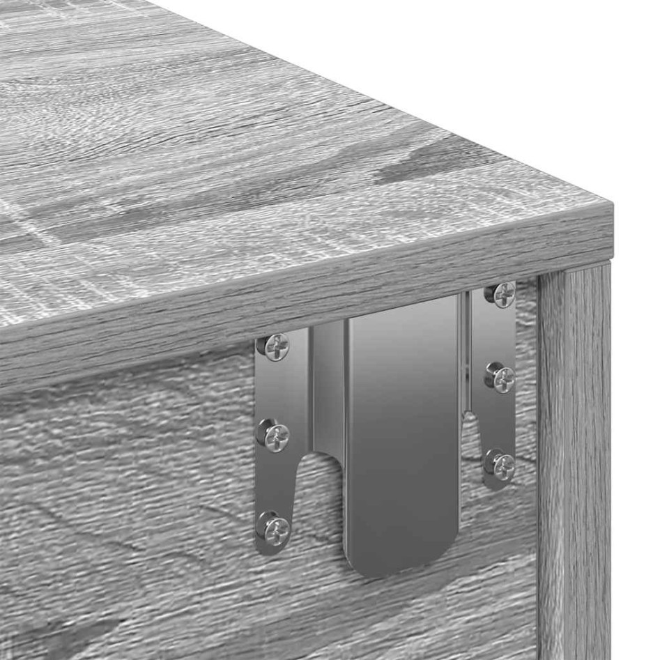 Estante de pared con cajones madera contrachapada sonoma