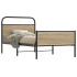 Estructura de cama sin colchón 100x200 cm madera roble